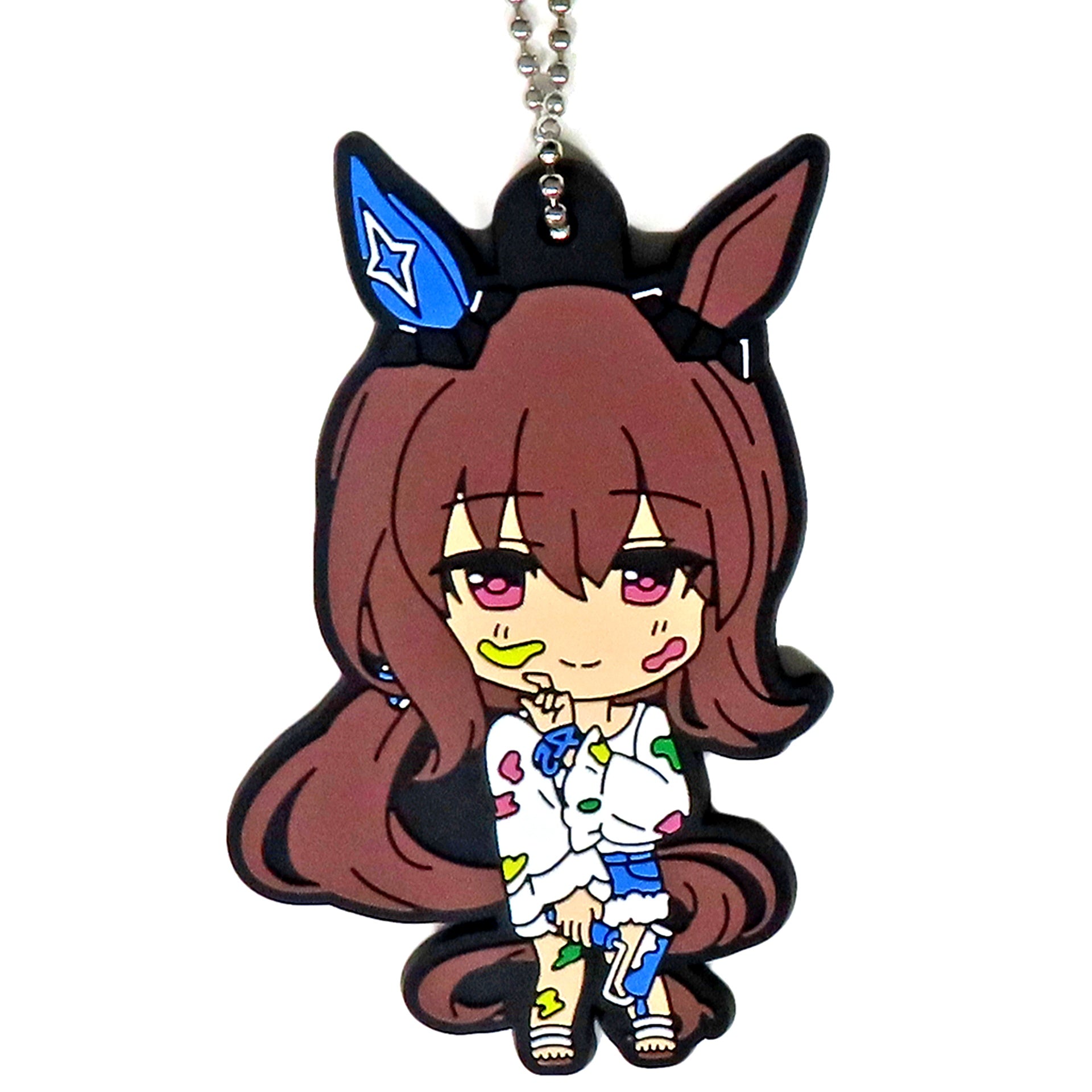 Admire Vega Umamusume: Pretty Derby Rubber Keychain Painter Style NAMCO Promotion SECOND [USED]