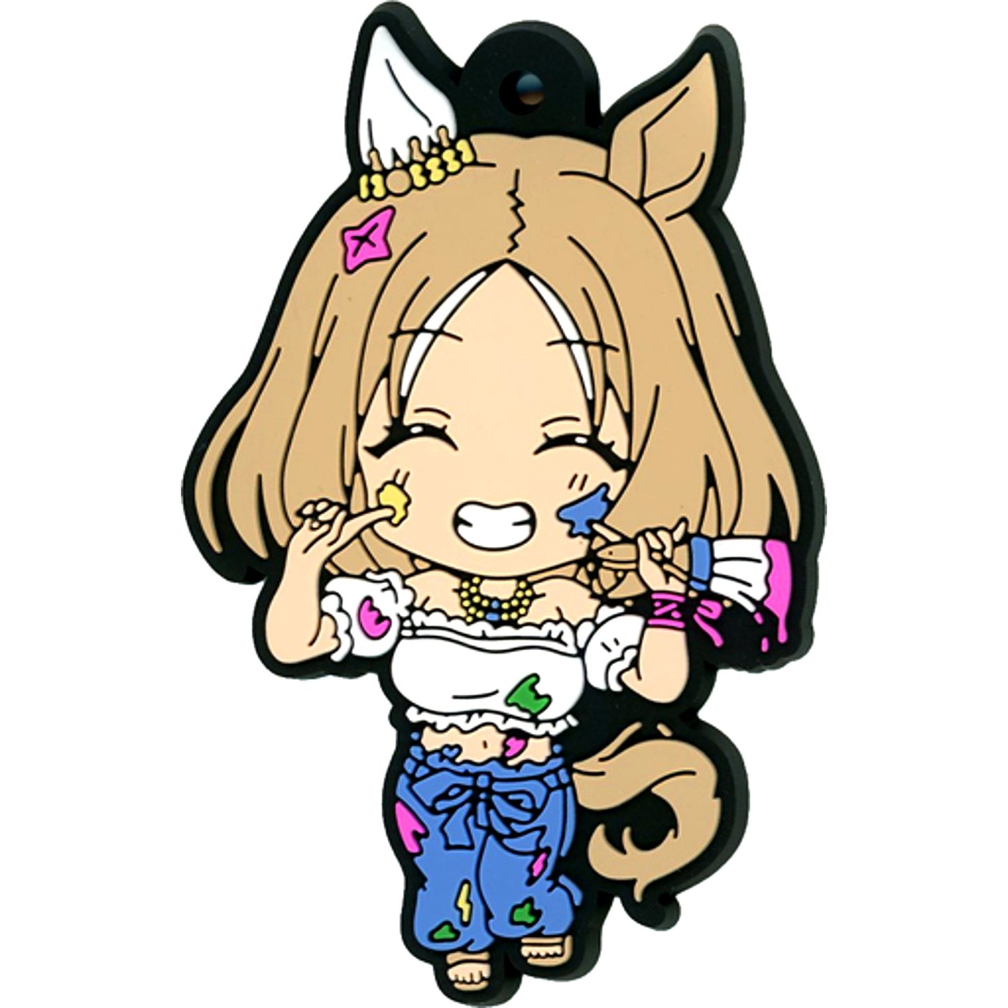Narita Top Road Umamusume: Pretty Derby Rubber Keychain Painter Style NAMCO Promotion SECOND [USED]