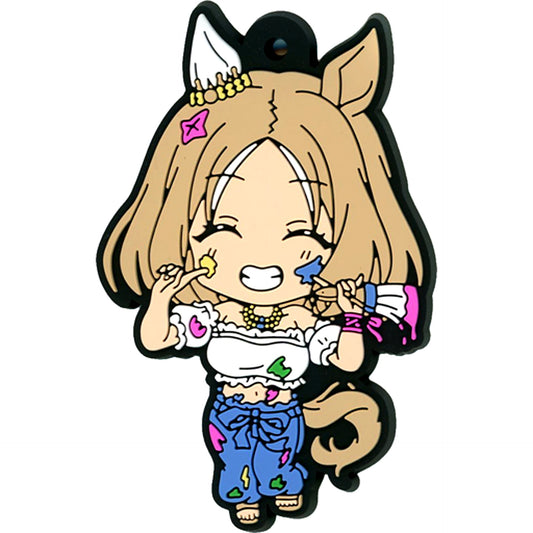 Narita Top Road Umamusume: Pretty Derby Rubber Keychain Painter Style NAMCO Promotion SECOND [USED]