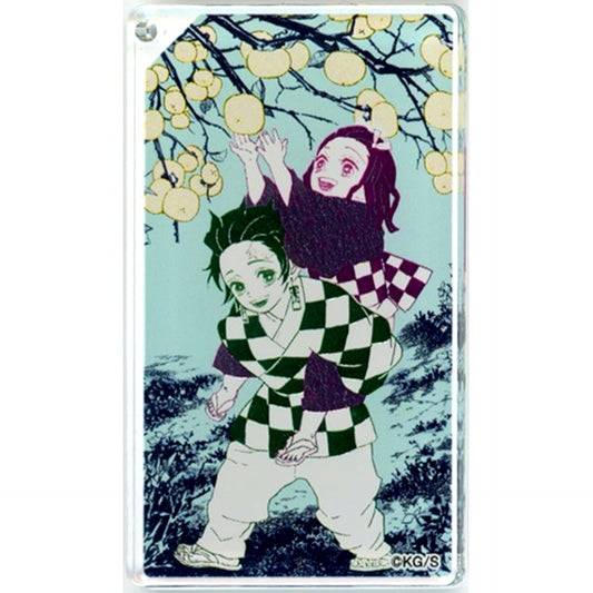 Tanjiro Kamado & Nezuko Kamado Full Body Demon Slayer Koyoharu Gotouge Exhibition Acrylic Keychain Collection Brothers and Sisters [USED]