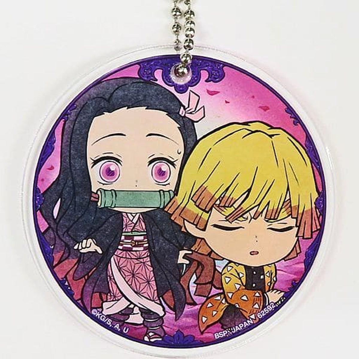 Demon Slayer: Kimetsu no Yaiba Zenitsu Agatsuma Nezuko Kamado Ichiban Kuji Iza Katanakaji no Sato e Acrylic Charms Kyunchara Illustrations Prize F Charm [USED]