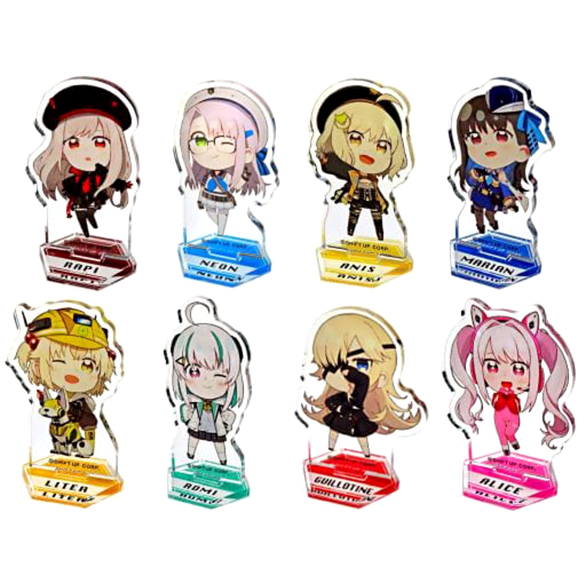 Goddess of Victory: Nikke Rapi & Others All 8 Types Set Mini Acrylic Stand Collection Acrylic Stands [USED]