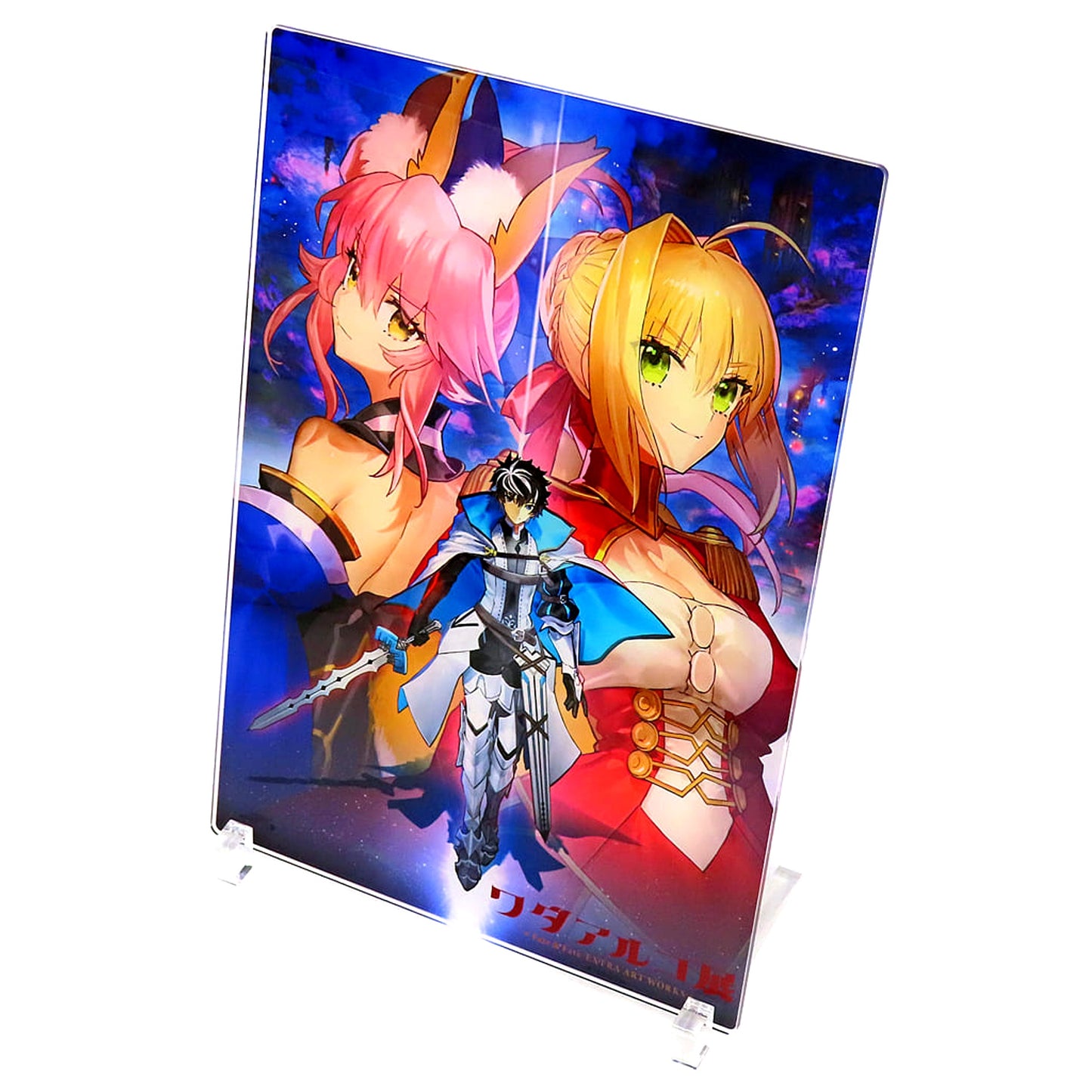 Nero Claudius and Tamamo-no-Mae and Charlemagne Wada Arco Exhibition Fate and Fate/EXTRA ART WORKS Aichi Venue Limited Acrylic Board [USED]