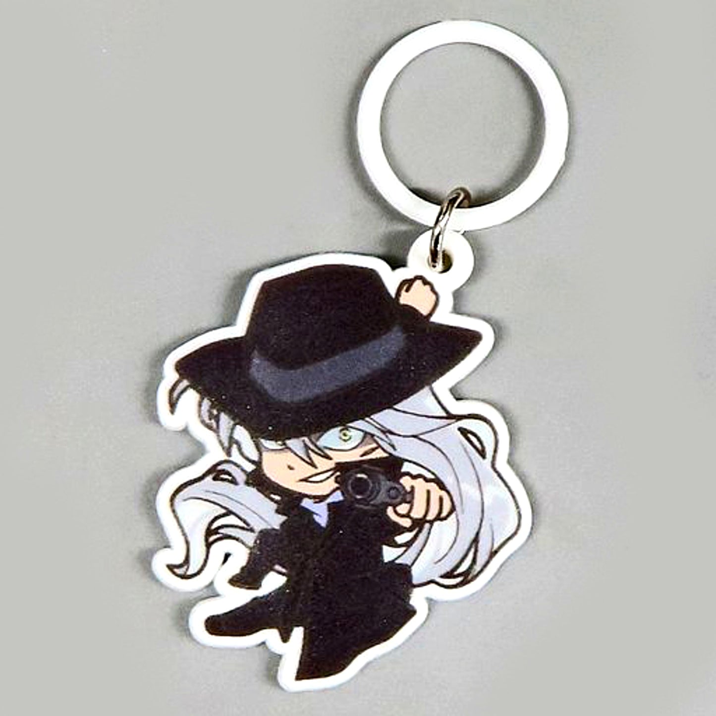 Gin Muten Kura Sushi x Detective Conan Black Iron Submarine Bikkura Pon! Mark Charm [USED]