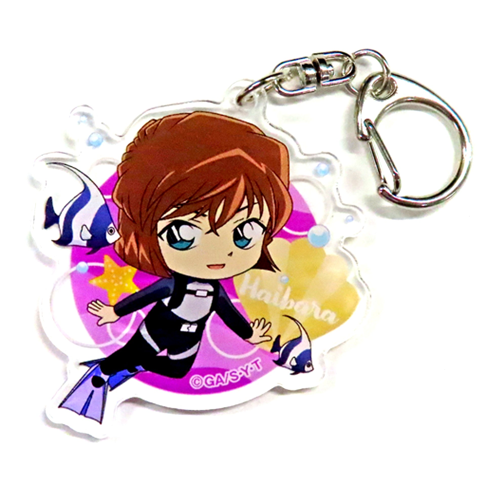 Ai Haibara Detective Conan Black Iron Submarine Trading Acrylic Keychain Diver Release Commemorative Fair in Hands [USED]