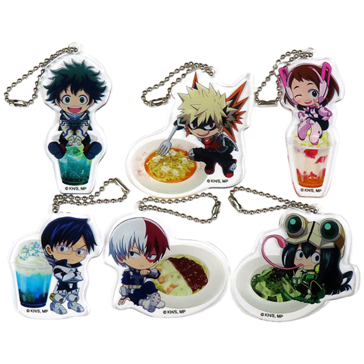 Katsuki Bakugo & Others My Hero Academia All 6 Types Set Original Acrylic Keychain Pronto Limited [USED]