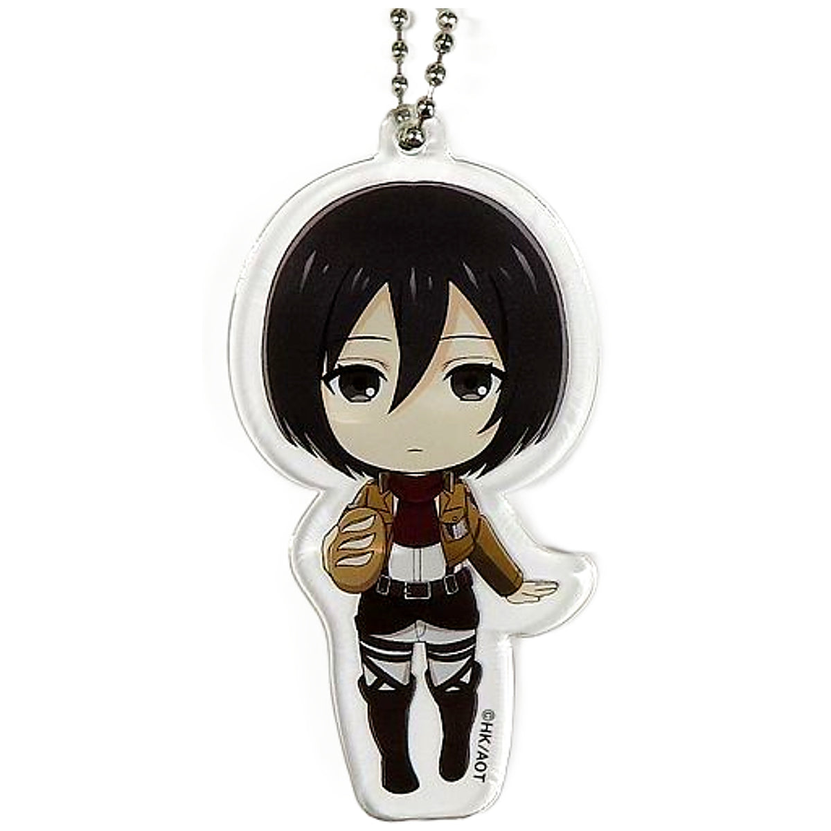 Attack on Titan: Chronicle Mikasa Ackerman Trading Acrylic Keychains Karaoke no Tetsujin Limited Keychains [USED]