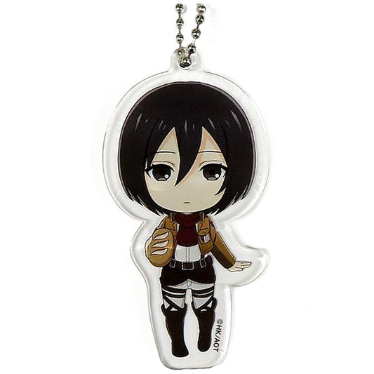 Attack on Titan: Chronicle Mikasa Ackerman Trading Acrylic Keychains Karaoke no Tetsujin Limited Keychains [USED]