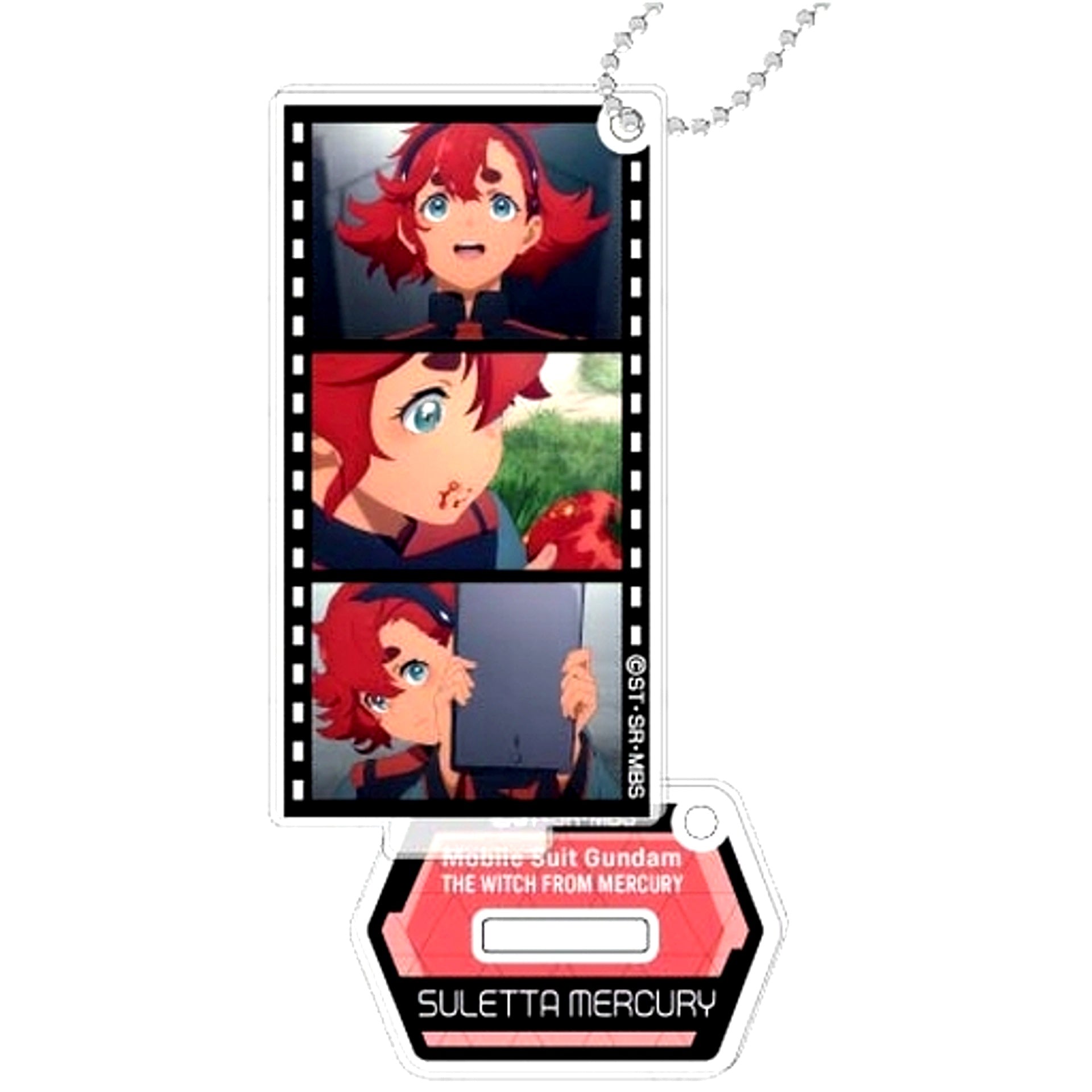 A. Suletta Mercury Mobile Suit Gundam The Witch from Mercury Famous Scene Acrylic Stand Keychain [USED]