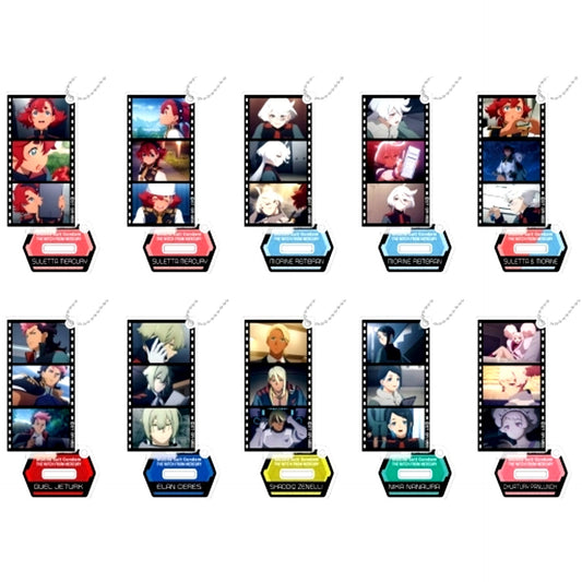 Set of 10 Mobile Suit Gundam The Witch from Mercury Famous Scene Acrylic Stand Keychain [USED]