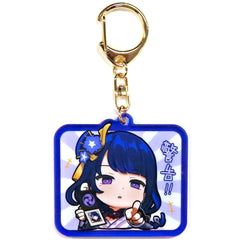 Genshin Raiden Shogun Chibi Stamp Series Acrylic Strap Acrylic Item [USED]