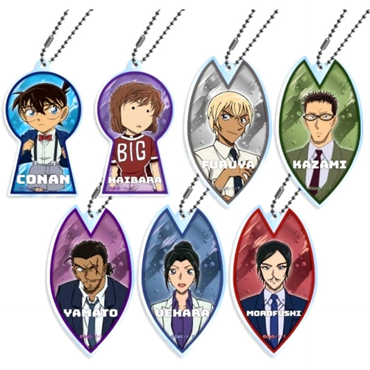 Set of 7 Detective Conan Trading Acrylic Keychain K [USED]