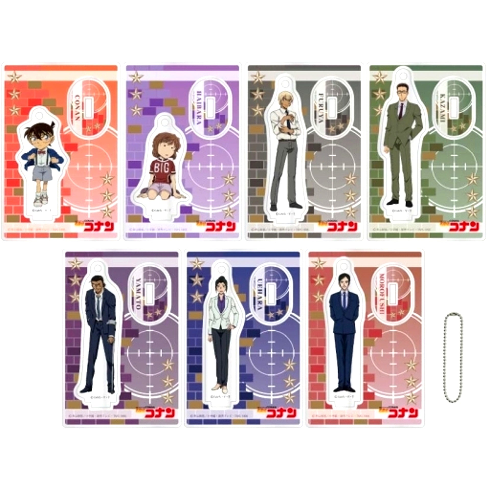 Set of 7 Detective Conan Trading Mini Acrylic Stand K [USED]