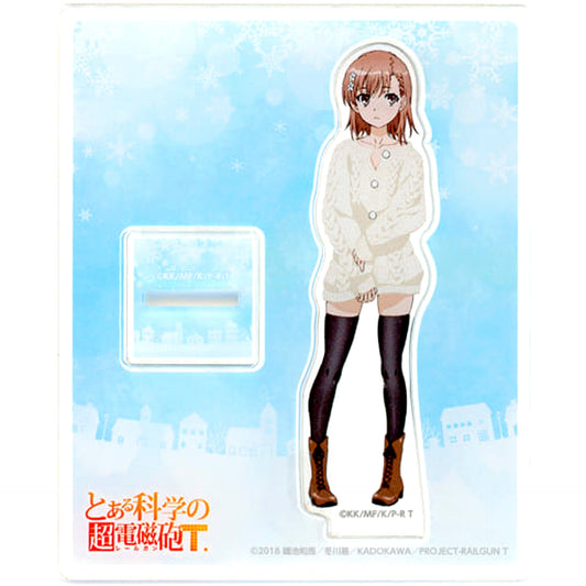 Mikoto Misaka A Certain Scientific Railgun T Kujibikido Misaka Mikoto Birthday Kuji 2023 Acrylic Stand Figure Knit One-Piece Dress Prize B-4 [USED]