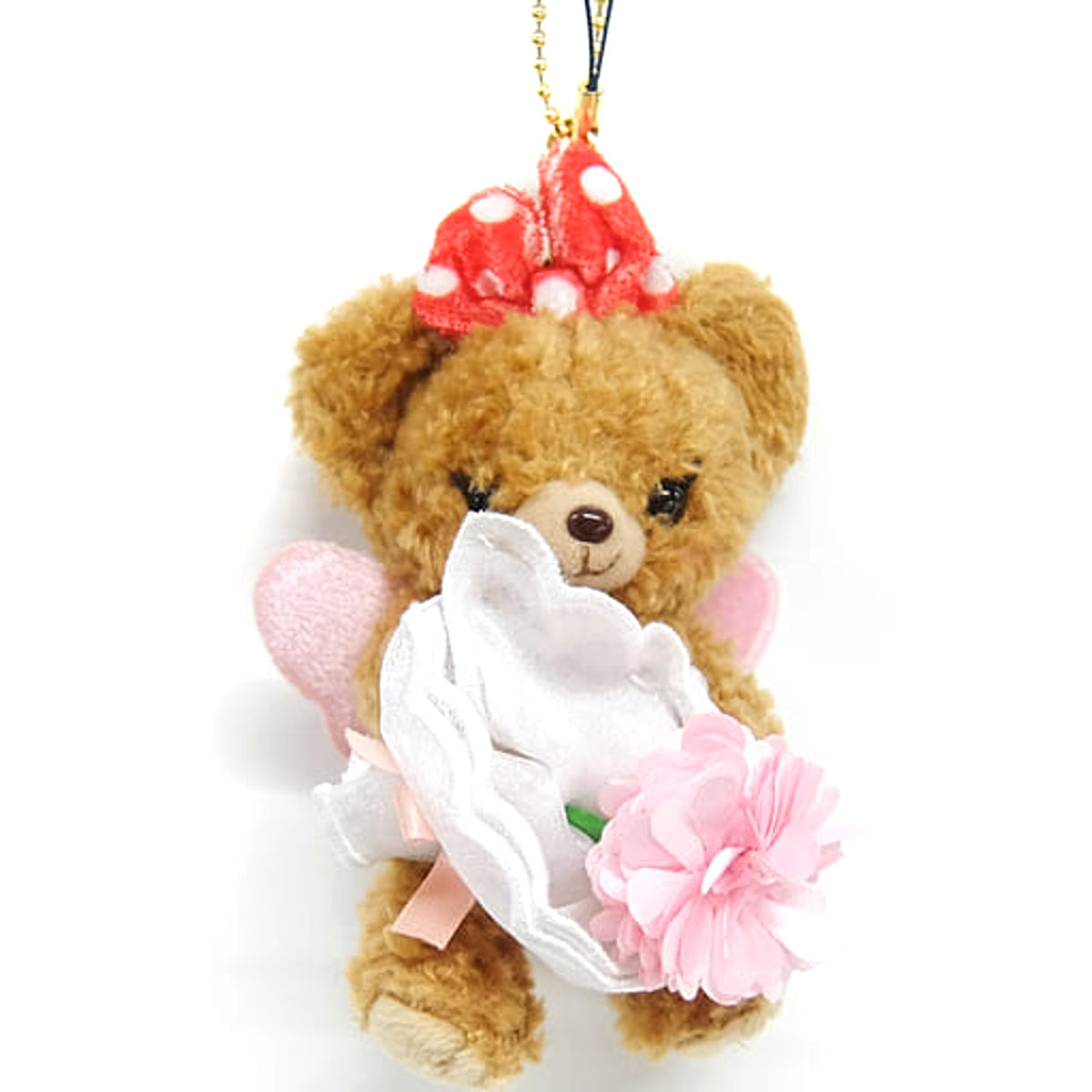 UniBEARsity Pudding Bouquet Holder Keychain & Strap with Badge Disney Store Limited [USED]