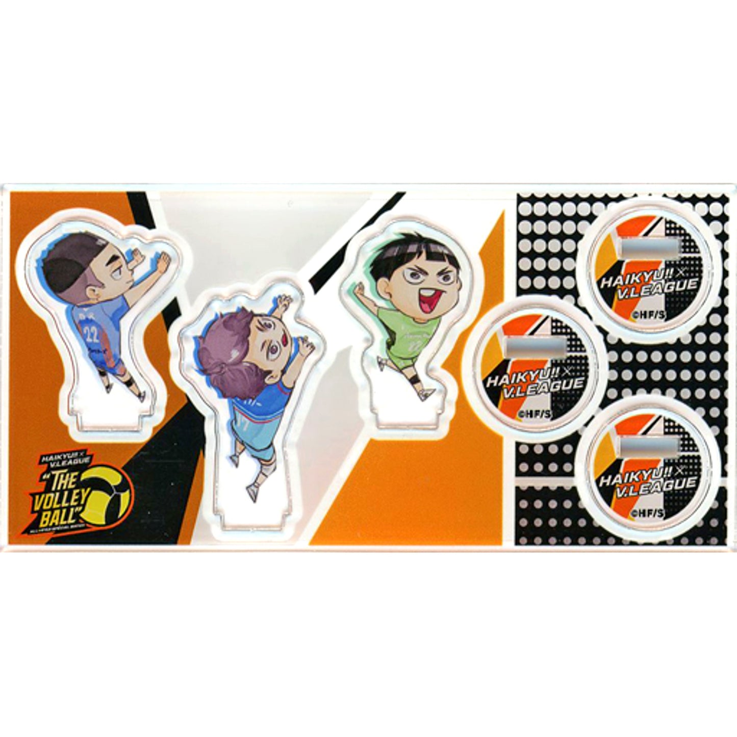 Hyakuzawa / Oikawa / Goshiki Haikyu!! x V.LEAGUE ALLSTAR SPECIAL MATCH THE VOLLEYBALL Acrylic Mini Figure V League Ver. [USED]