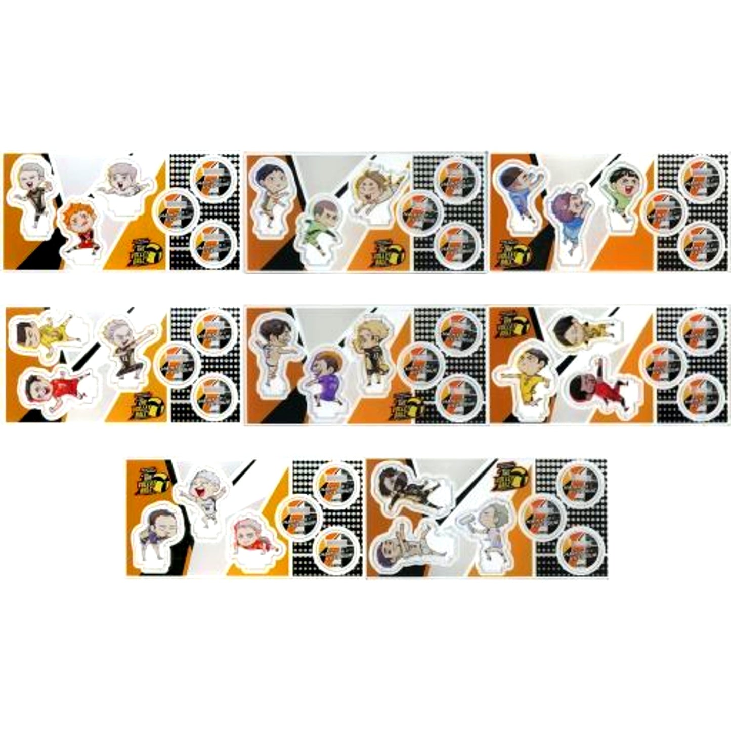 Set of 8 Haikyu!! x V.LEAGUE ALLSTAR SPECIAL MATCH THE VOLLEYBALL Acrylic Mini Figure V League Ver. [USED]