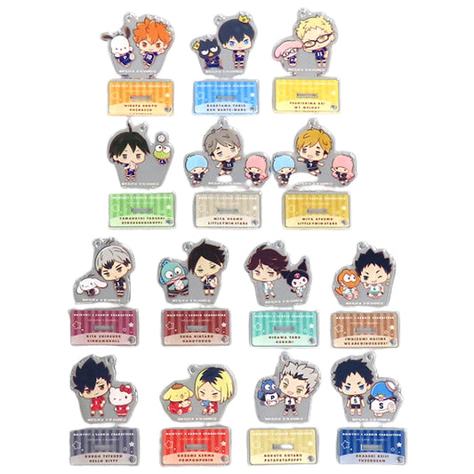 Shoyo Hinata & Others Haikyu!! X Sanrio Characters All 14 Types Set Pop Up Corner in Tsutaya Acrylic Stand Keychain Collection TOHO animation STORE Limited [USED]