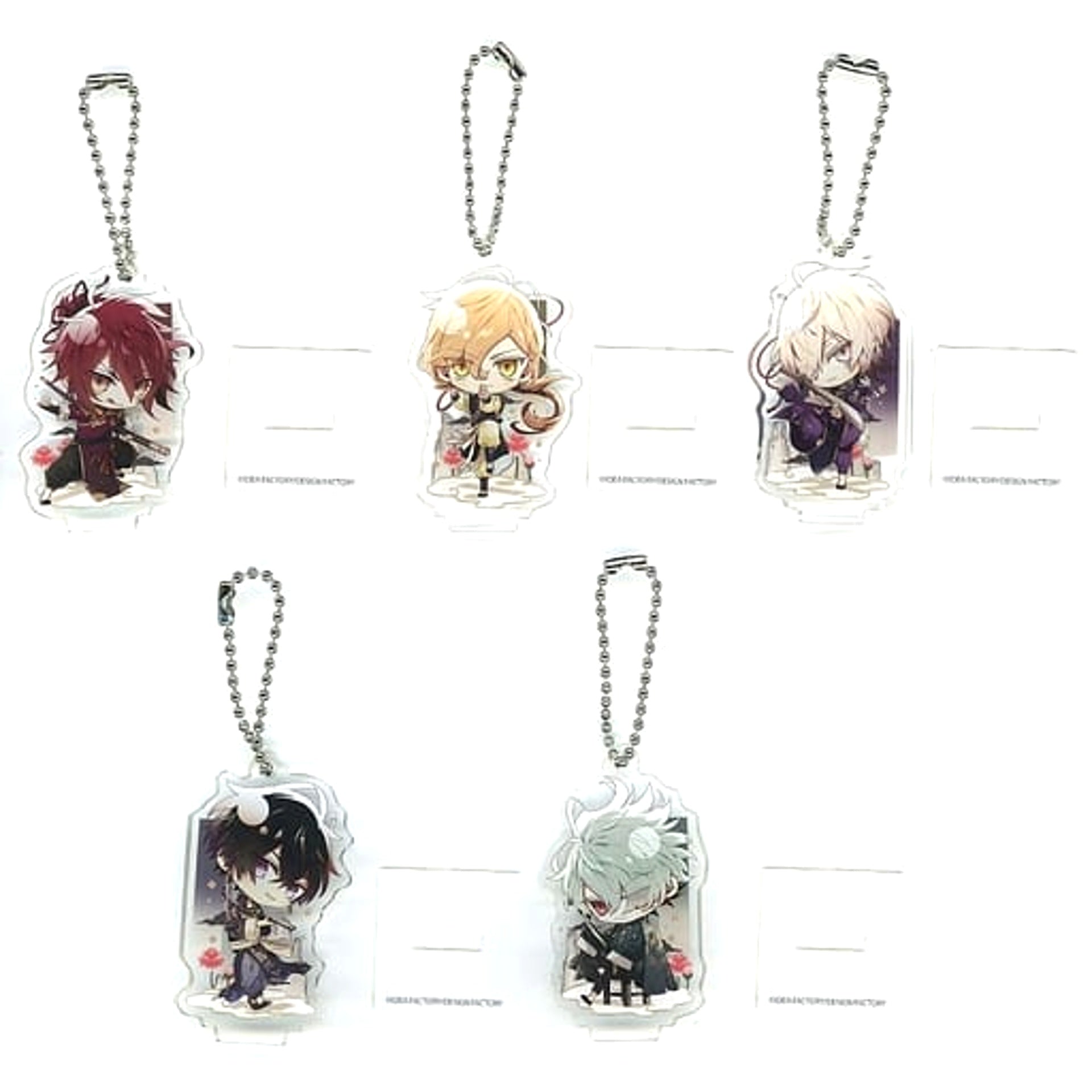 Collar x Malice for Nintendo Switch Newly Drawn Chibi Character Acrylic Stand Keychain animate Limited Switch Software Special Box Bundled Bonus 5 Piece Set Keychains [USED]