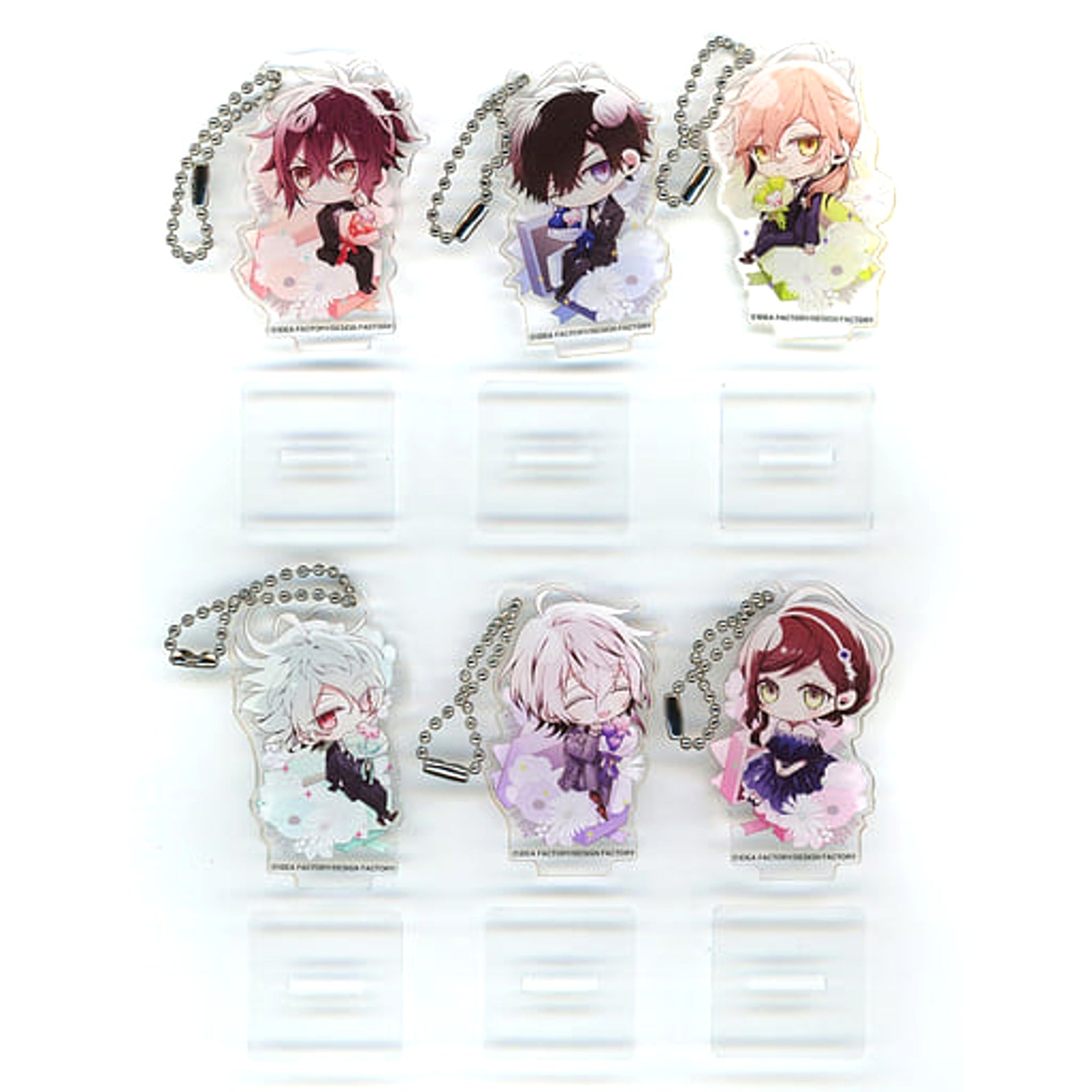 Collar x Malice for Nintendo Switch Newly Drawn Chibi Character Acrylic Stand Keychain Switch Software Special Box Special Stella Set Included Bonus Set of 6 Keychains [USED]