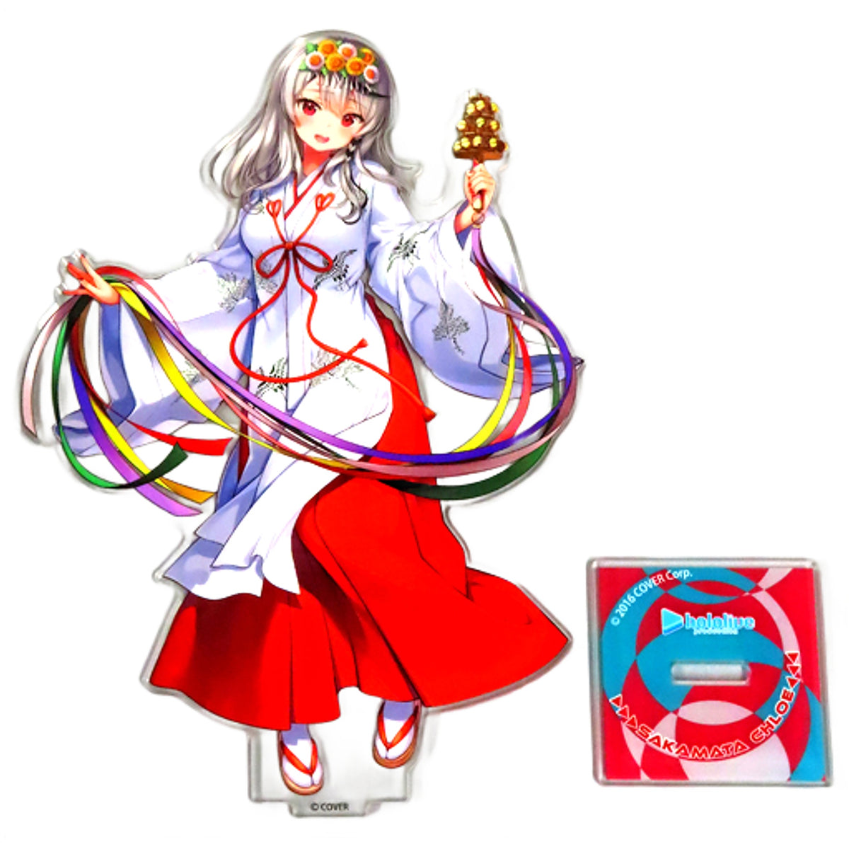 VTuber Hololive Sakamata Chloe Shrine Maiden Costume Acrylic Figure Kanda Festival & Atre Akihabara Hololive Kanda Festival 2023 Exclusive Acrylic Stands [USED]