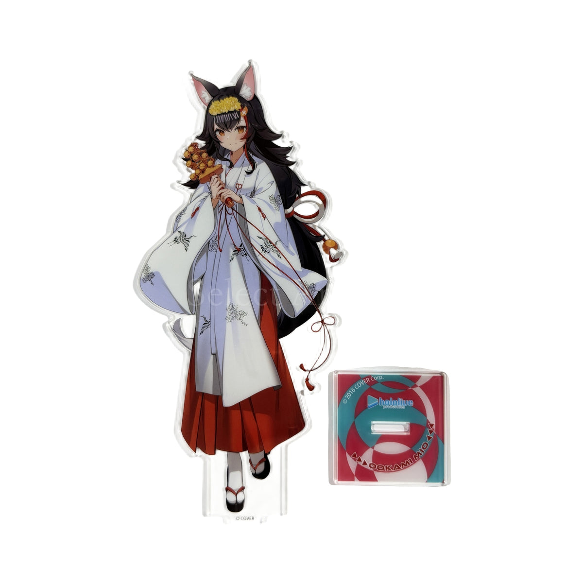 VTuber Hololive Ookami Mio Shrine Maiden Costume Acrylic Figure Kanda Festival & Atre Akihabara Hololive Kanda Festival 2023 Exclusive Acrylic Stands [USED]