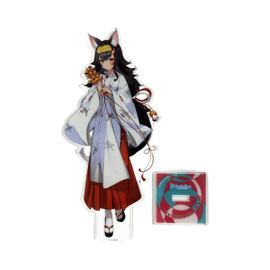 VTuber Hololive Ookami Mio Shrine Maiden Costume Acrylic Figure Kanda Festival & Atre Akihabara Hololive Kanda Festival 2023 Exclusive Acrylic Stands [USED]