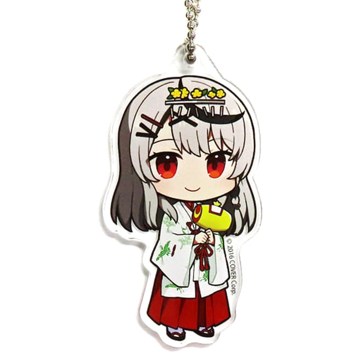 VTuber Hololive Sakamata Chloe Chibi Chara Trading Acrylic Keychain Priestess Outfit Ver. Kanda Festival & Atre Akihabara Hololive Kanda Festival 2023 Exclusive Keychains [USED]