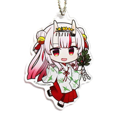 VTuber Hololive Nakiri Ayame Chibi Chara Trading Acrylic Keychain Priestess Outfit Ver. Kanda Festival & Atre Akihabara Hololive Kanda Festival 2023 Exclusive Keychains [USED]