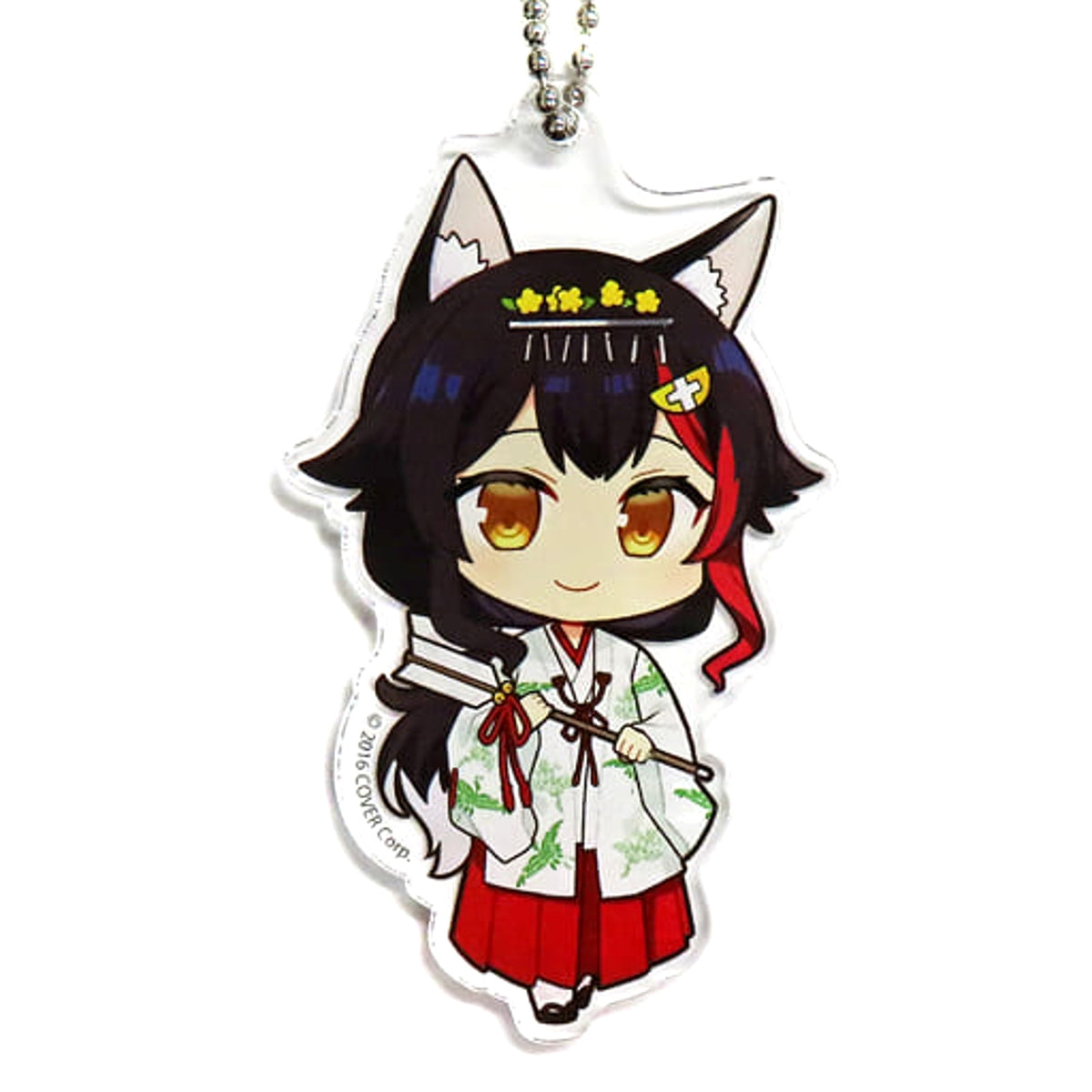 VTuber Hololive Ookami Mio Chibi Chara Trading Acrylic Keychain Priestess Outfit Ver. Kanda Festival & Atre Akihabara Hololive Kanda Festival 2023 Exclusive Keychains [USED]