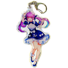 VTuber Hololive Minato Aqua Normal Costume Acrylic Keychain Kanda Festival & Atre Akihabara Hololive Kanda Festival 2023 Exclusive Keychains [USED]