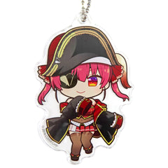 VTuber Hololive Houshou Marine Chibi Chara Trading Acrylic Keychain Normal Costume Ver. Kanda Festival & Atre Akihabara Hololive Kanda Festival 2023 Exclusive Keychains [USED]
