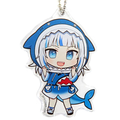 VTuber Hololive Gawr Gura Chibi Chara Trading Acrylic Keychain Normal Costume Ver. Kanda Festival & Atre Akihabara Hololive Kanda Festival 2023 Exclusive Keychains [USED]