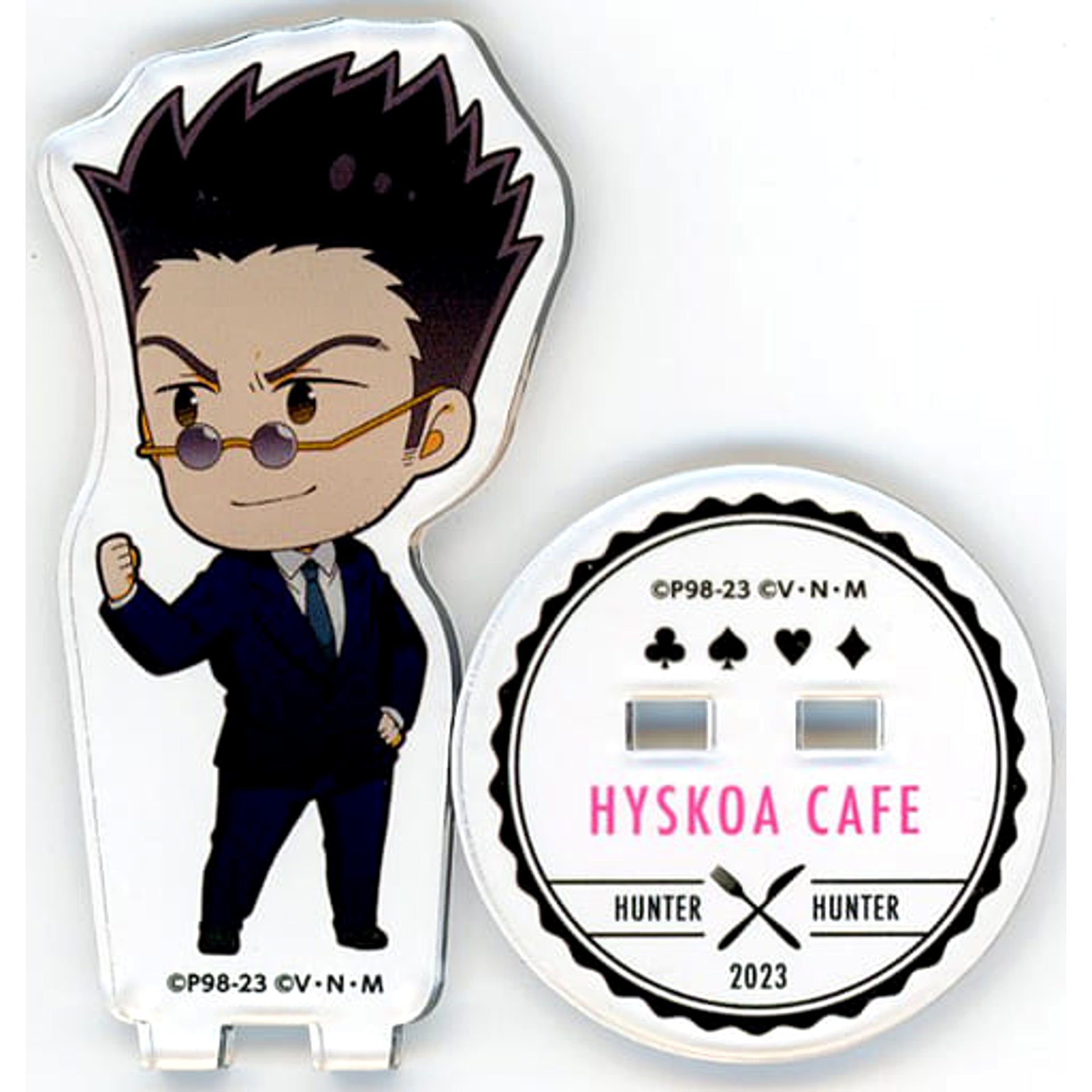 HUNTER x HUNTER x animate cafe Leorio Paradinight Magician Hisoka Hisocafe Trading Acrylic Stand Acrylic Stands [USED]