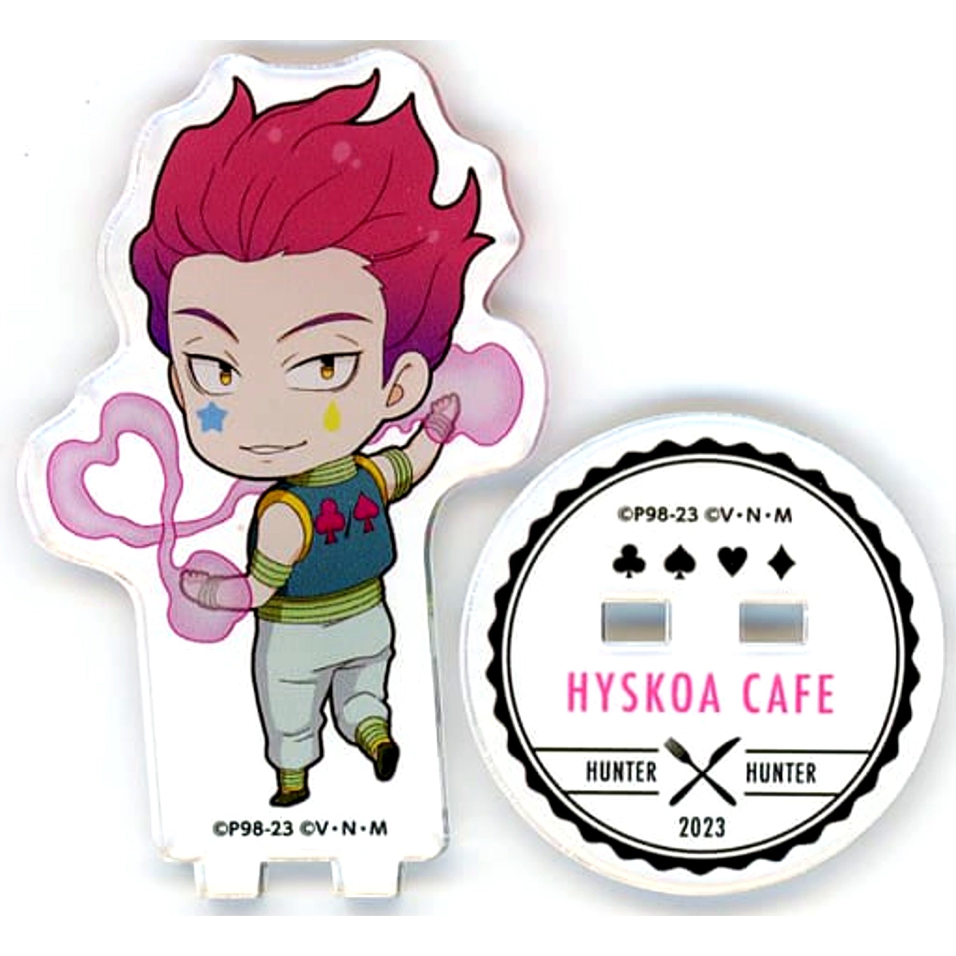 Hisoka Morow Hunter x Hunter animatecafe Magician Hisoka's Hisoka Cafe Trading Acrylic Stand Type A / Nen [USED]