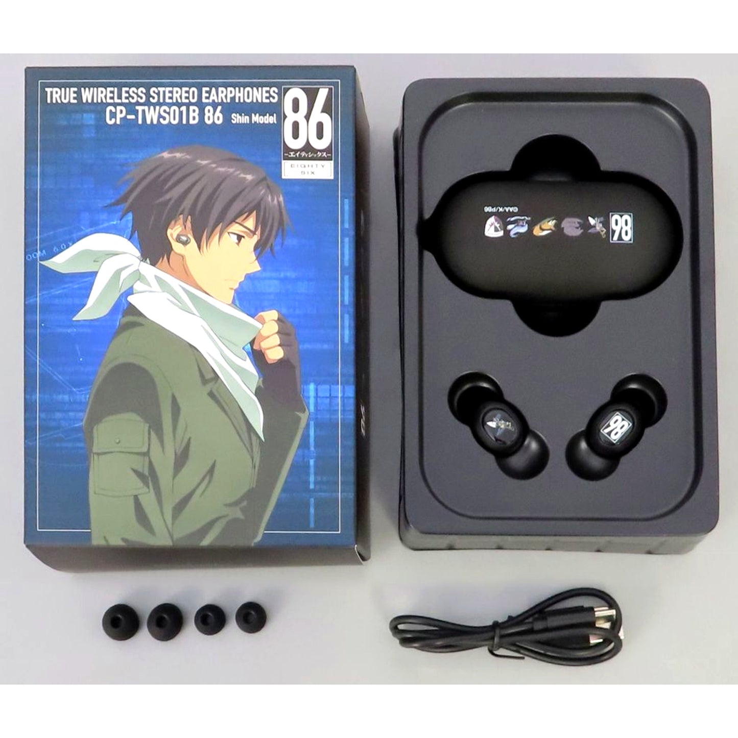 Shinei Nouzen Model True Wireless Earphones CP-TWS01B 86 Eighty Six x ONKYO [USED]
