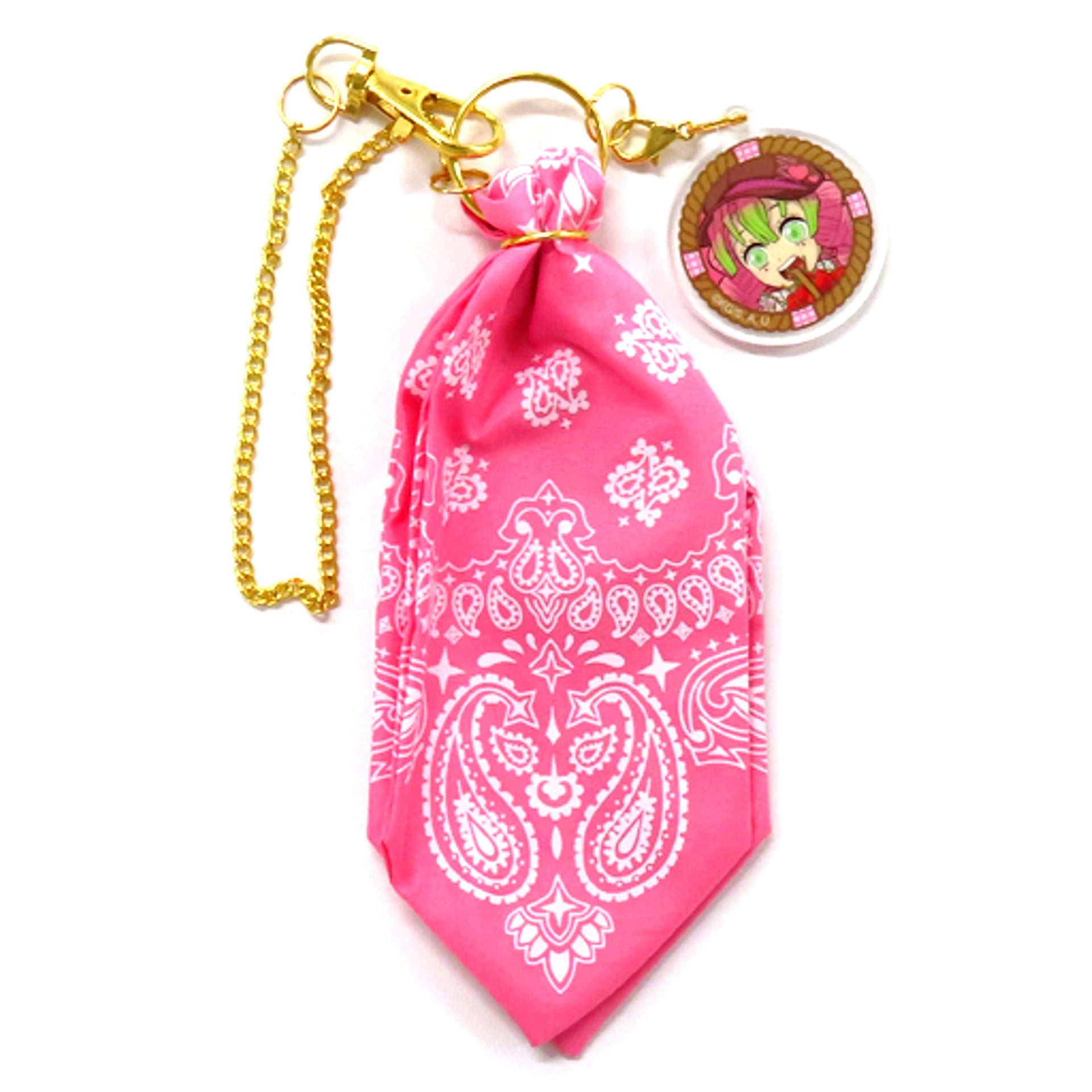 Mitsuri Kanroji Demon Slayer x ufotable Cafe Machi Asobi CAFE Harvest Festival 2023 Second Half Random Bandana Charm [USED]