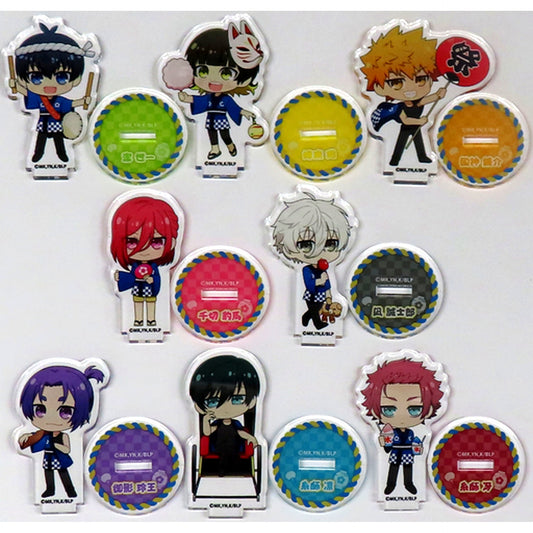 Set of 8 Blue Lock Kanda Matsuri Support Campaign Pop Up Store Trading Chibi Character Acrylic Stand [USED]