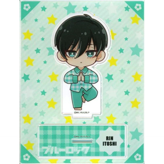 Rin Itoshi Pajama Ver. Blue Lock x PRINCESS CAFE Acrylic Stand [USED]