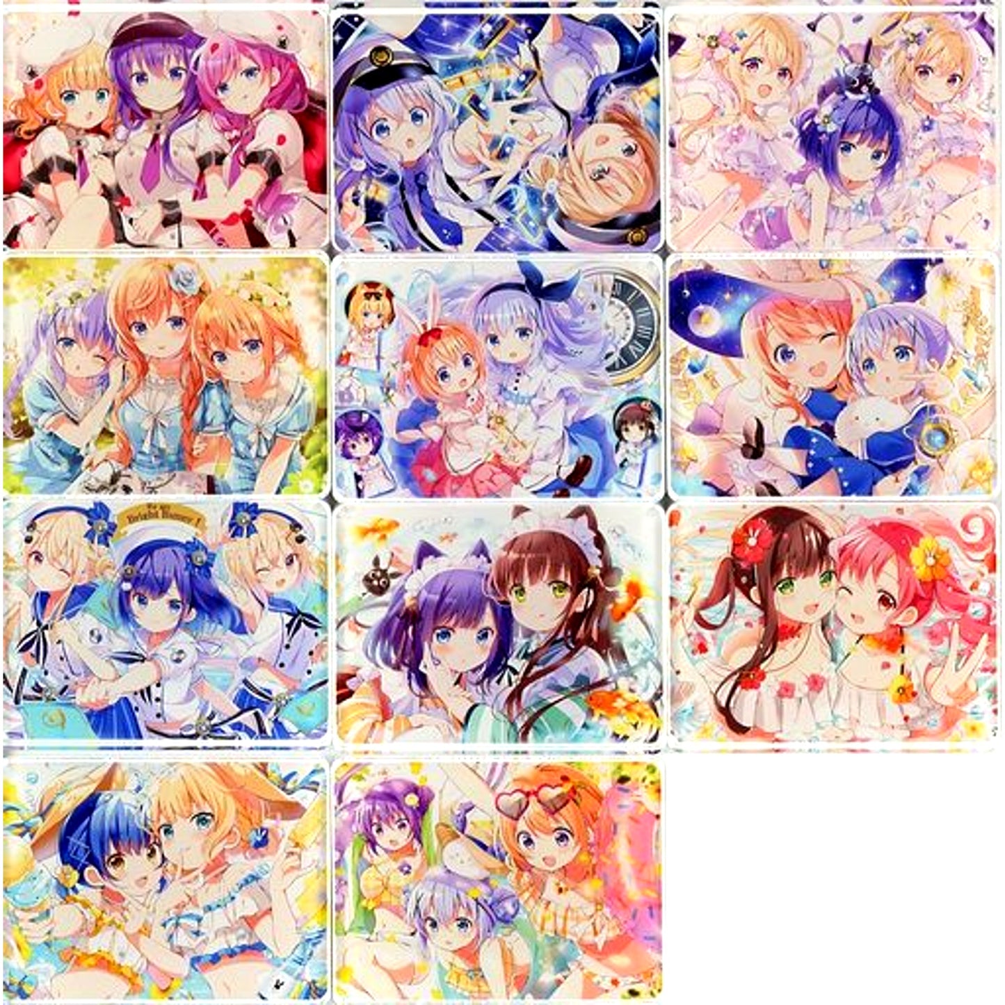 Set of 11 Is the Order a Rabbit? Exhibition Cafe Lumiere Acrylic Block Collection [USED]