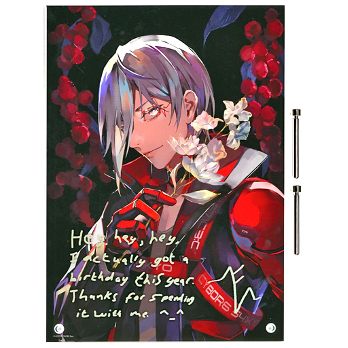 Single Item Fulgur Ovid Replica Autograph Message Acrylic Panel Virtual YouTuber Nijisanji NIJISANJI EN Fulgur Ovid Birthday 2023 Bonus Item [USED]