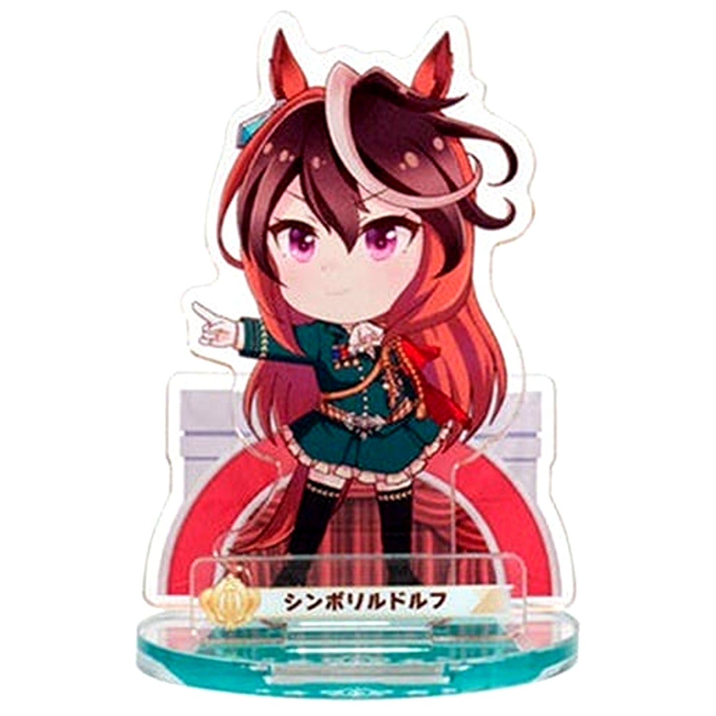 Symboli Rudolf Uma Musume Pretty Derby Paddock Pose Acrylic Stand 4 Rare Ver Background Base [USED]