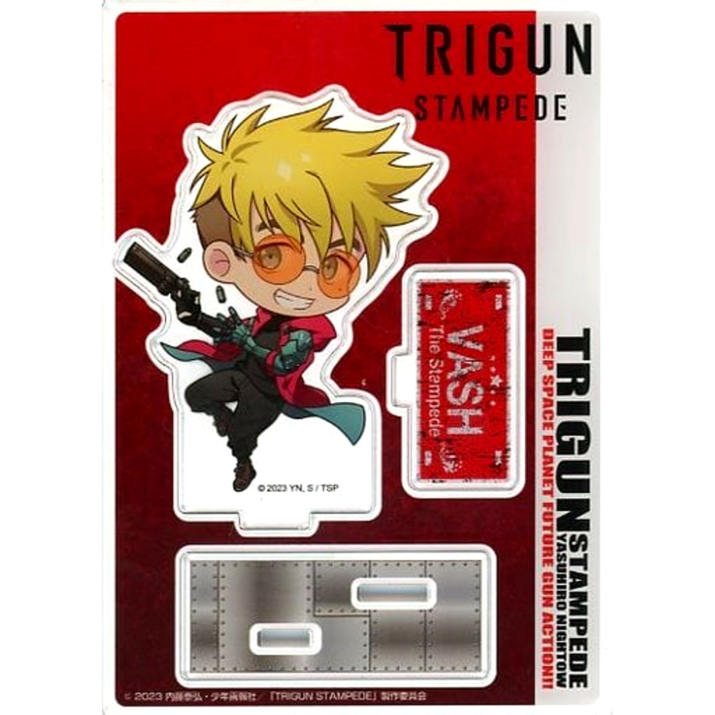 Vash the Stampede Mini Character Ver. TRIGUN STAMPEDE POP UP SHOP in Marui Acrylic Figure Stand [USED]