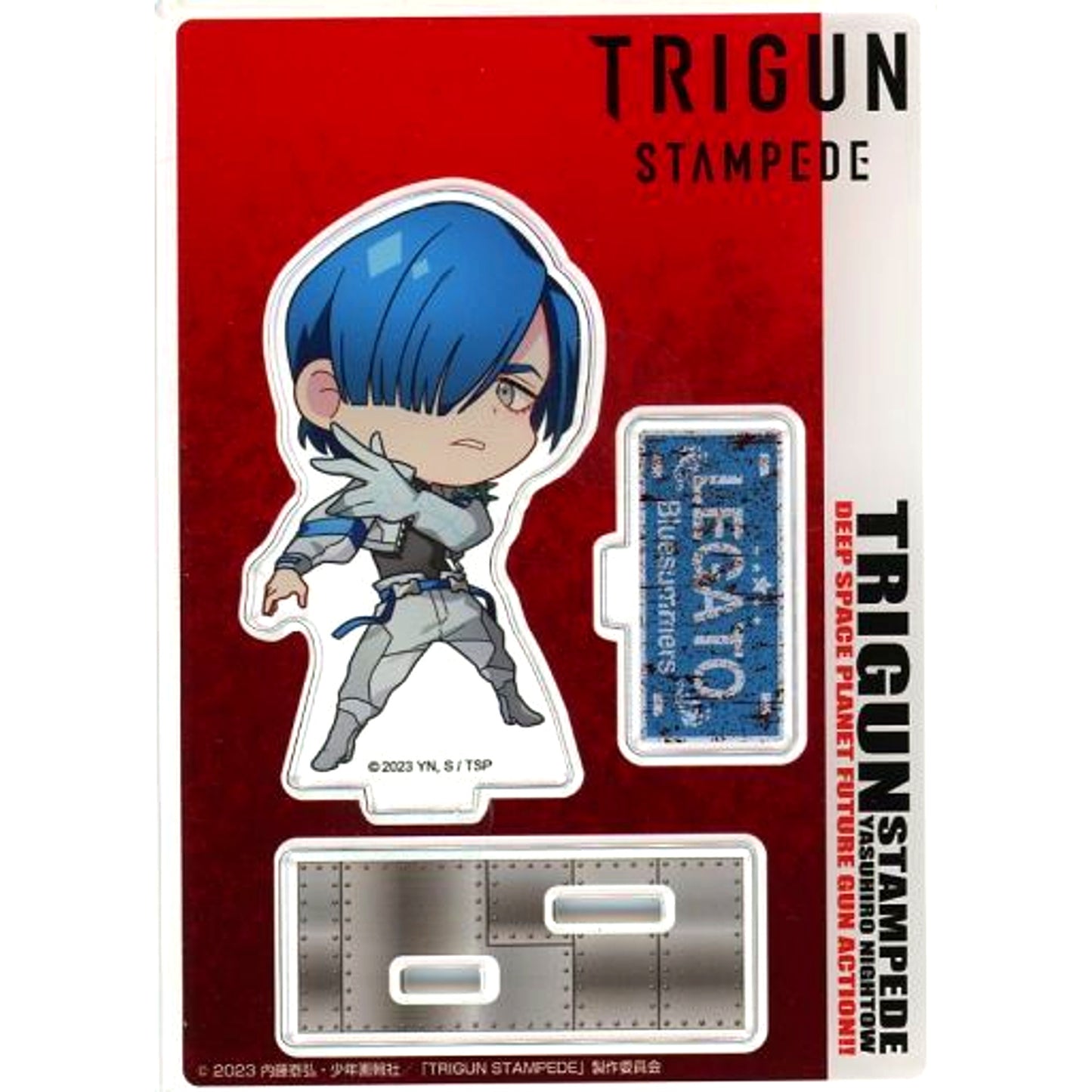 Legato Bluesummers Mini Character Ver. TRIGUN STAMPEDE POP UP SHOP in Marui Acrylic Figure Stand [USED]