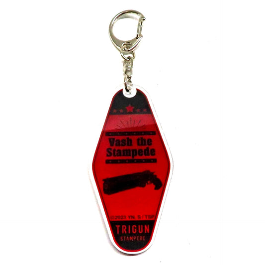 Vash the Stampede Nicholas D. Wolfwood TRIGUN STAMPEDE Motel Keychain POP UP SHOP in Marui [USED]