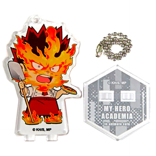 Endeavor My Hero Academia x animatecafe Trading Acrylic Stand Keychain All Out War ver B [USED]
