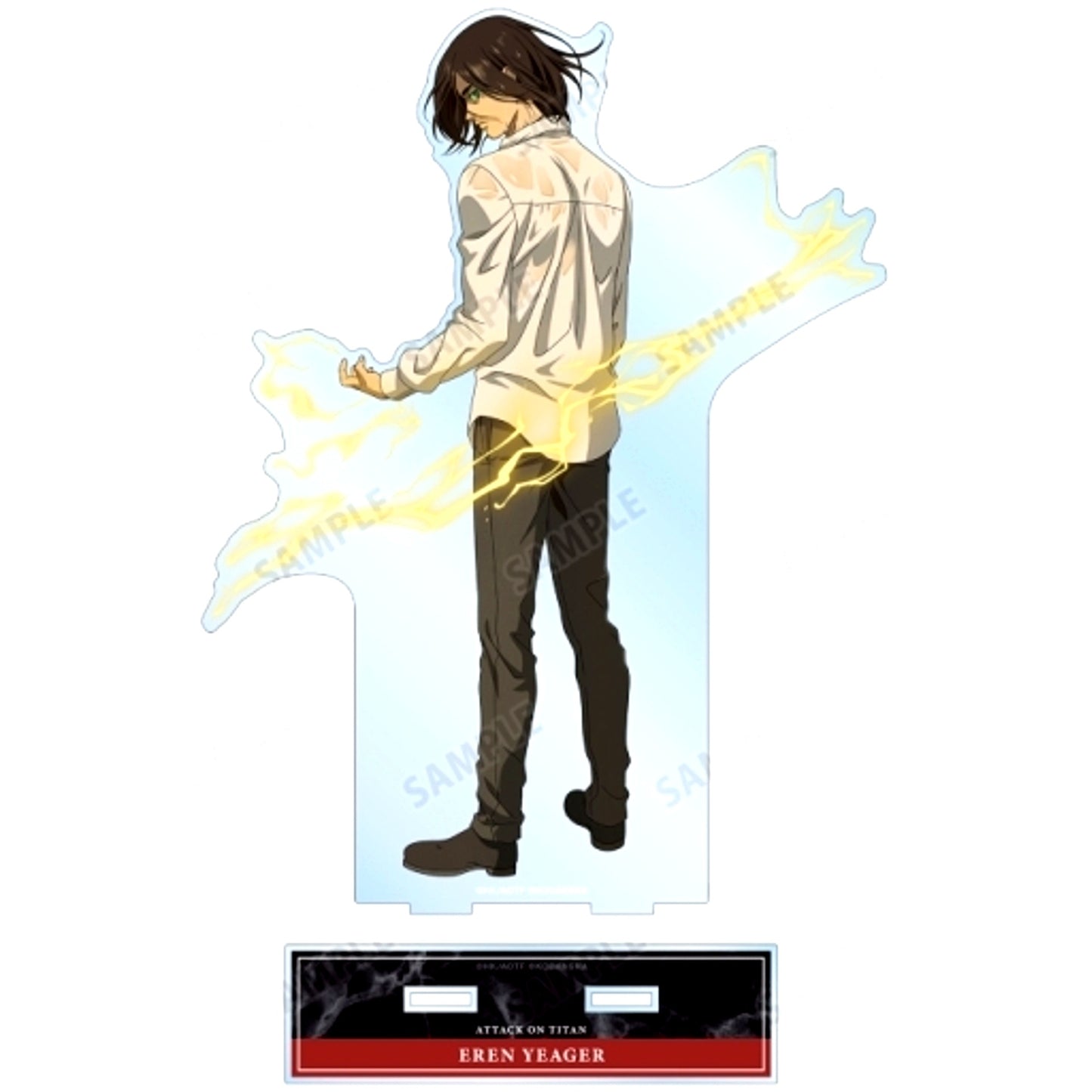 Eren Yeager Attack on Titan Fighting Back Ver. Drawn Illustration Extra Large Acrylic Stand [USED]