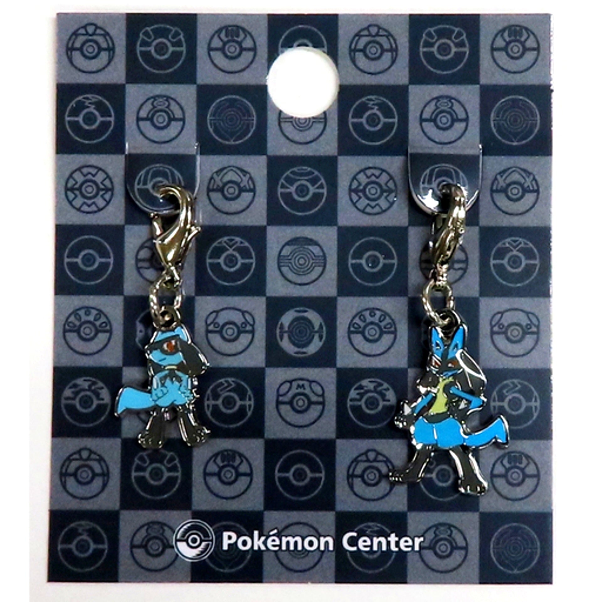 447. Riolu & 448. Lucario National Pokedex Metal Charm Set of 2 Pokemon Center Limited [USED]