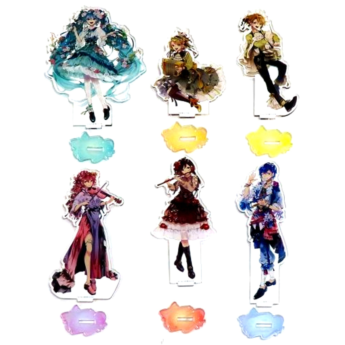 Set of 6 Hatsune Miku Acrylic Stand Hatsune Miku x Isetan Mitsukoshi Isetan Happy 16th Celebration in ISETAN !! Hatsune Miku 16th Anniversary Giant Garapon B Prize [USED]