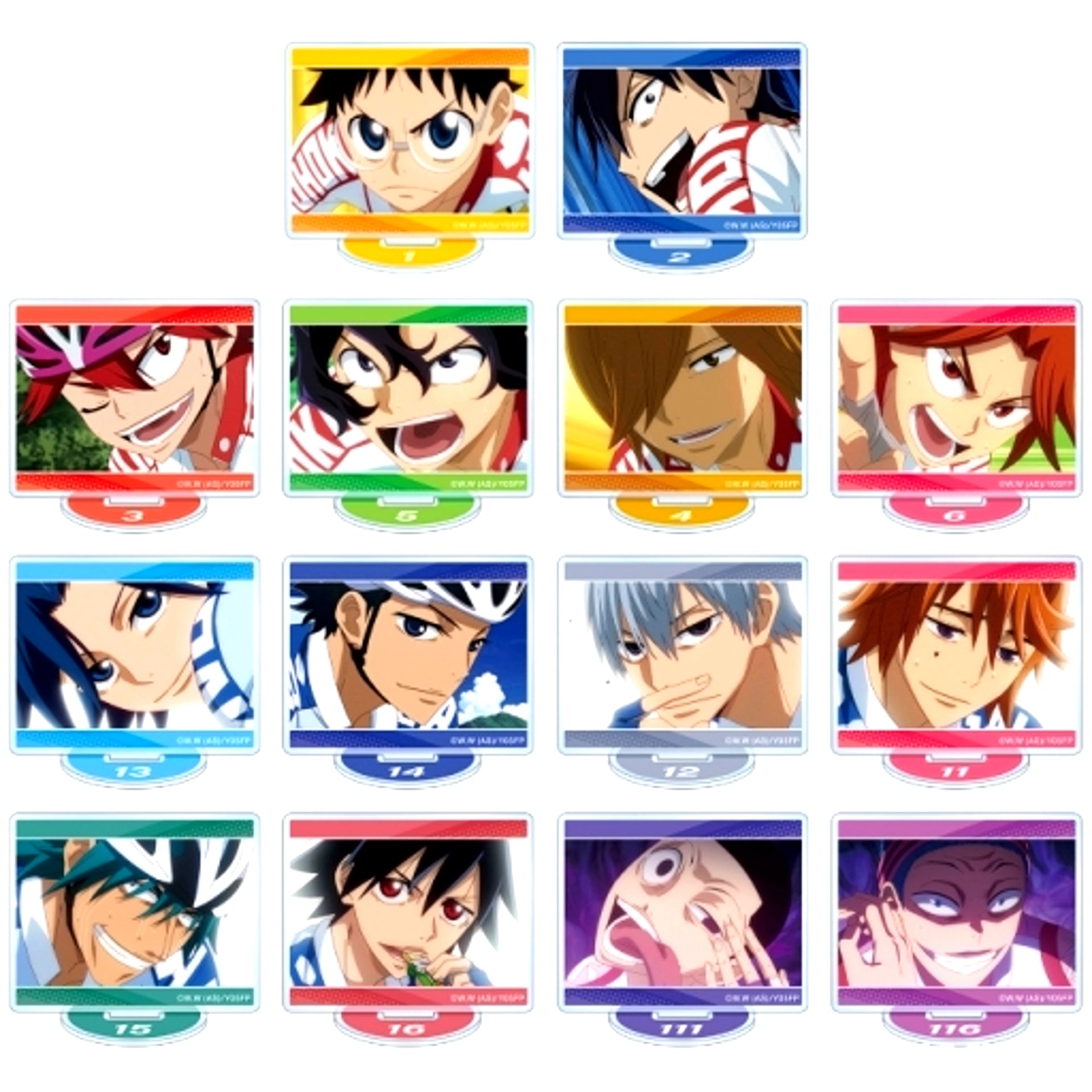 Set of 14 Yowamushi Pedal LIMIT BREAK Trading Scene Shot Acrylic Stand [USED]